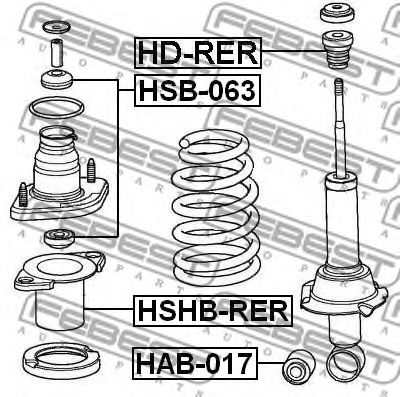 Пыльник амортизатора FEBEST HSHB-RER Пыльник амортизатора FEBEST HSHB-RER