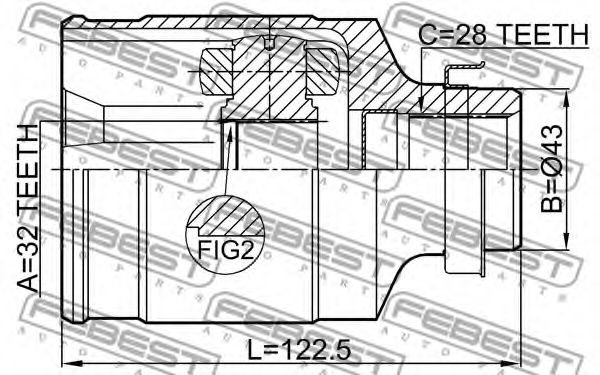 ШРУС FEBEST 0511-MZ5RH ШРУС FEBEST 0511-MZ5RH