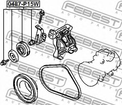 Ролик ремня генератора FEBEST 0487-P15W Ролик ремня генератора FEBEST 0487-P15W
