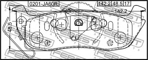Тормозные колодки FEBEST 0201-JA60R