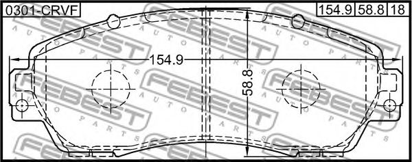 Тормозные колодки FEBEST 0301-CRVF