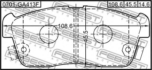 Тормозные колодки FEBEST 0701-GA413F