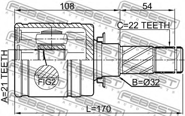 ШРУС FEBEST 0811-G11 ШРУС FEBEST 0811-G11