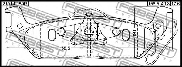 Тормозные колодки FEBEST 2101-F150R Тормозные колодки FEBEST 2101-F150R