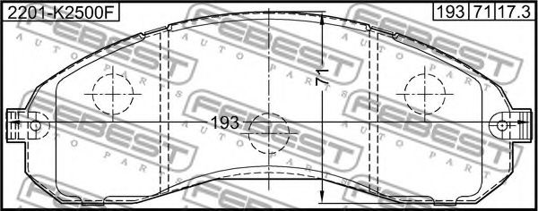 Тормозные колодки FEBEST 2201-K2500F