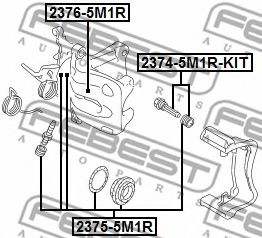 Направляющий болт, корпус скобы тормоза FEBEST 2374-5M1R-KIT Направляющий болт, корпус скобы тормоза FEBEST 2374-5M1R-KIT