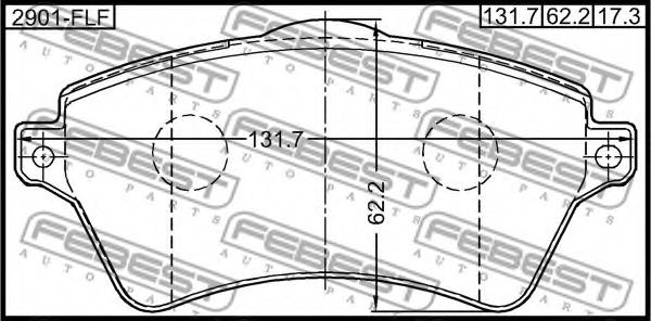 Тормозные колодки FEBEST 2901-FLF