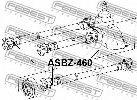 Муфта кардана FEBEST ASBZ-460 Муфта кардана FEBEST ASBZ-460