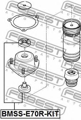 Подвеска, амортизатор FEBEST BMSS-E70R-KIT