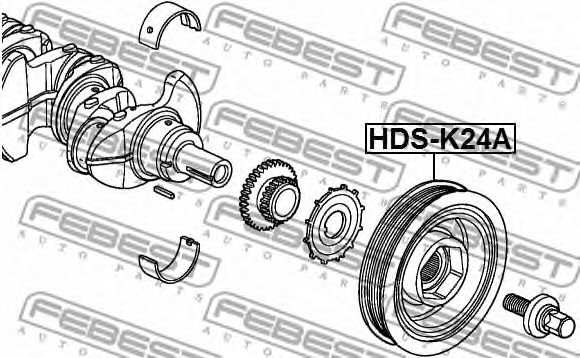 Шкив коленвала FEBEST HDS-K24A