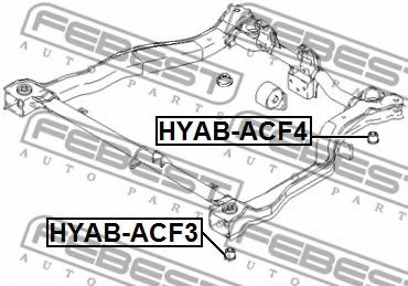 Сайлентблок задней балки FEBEST HYAB-ACF4 Сайлентблок задней балки FEBEST HYAB-ACF4