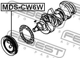 Шкив коленвала FEBEST MDS-CW6W Шкив коленвала FEBEST MDS-CW6W