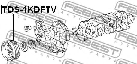 Шкив коленвала FEBEST TDS-1KDFTV Шкив коленвала FEBEST TDS-1KDFTV