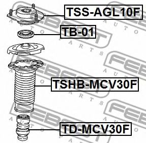 Подвеска, амортизатор FEBEST TSS-AGL10F