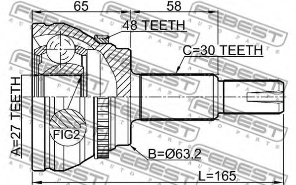 ШРУС FEBEST 0110-CLR30A48 ШРУС FEBEST 0110-CLR30A48