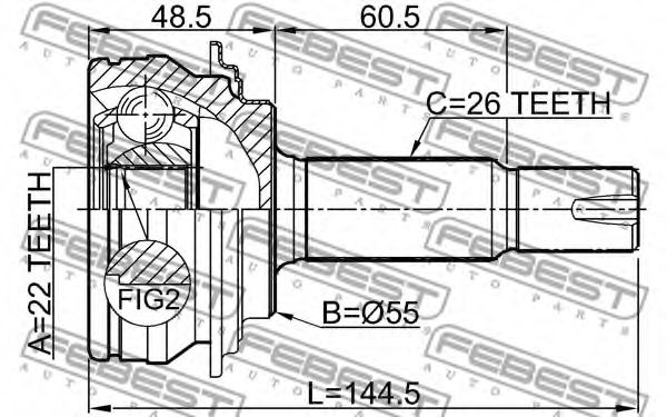 ШРУС FEBEST 0110-NCP90 ШРУС FEBEST 0110-NCP90
