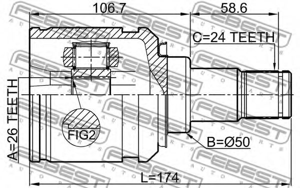 ШРУС FEBEST 0111-AGV10LH ШРУС FEBEST 0111-AGV10LH