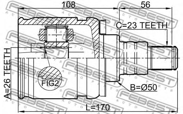 ШРУС FEBEST 0111-GSU35LH ШРУС FEBEST 0111-GSU35LH