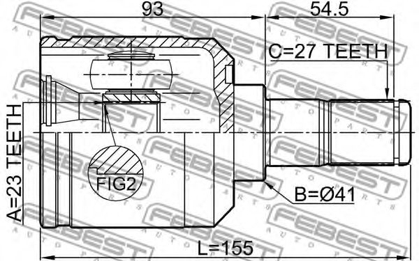 ШРУС FEBEST 1211-SANFE4WD ШРУС FEBEST 1211-SANFE4WD