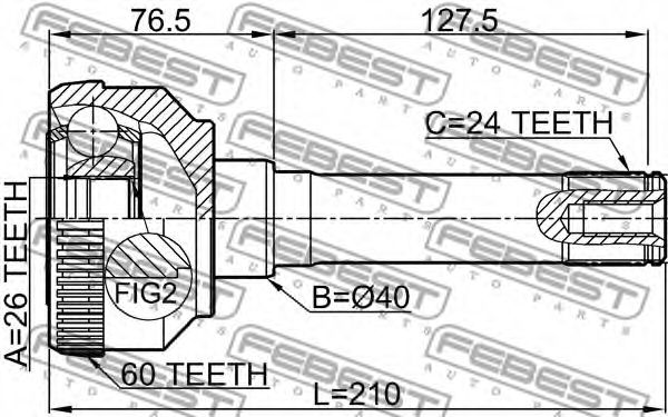 ШРУС FEBEST 2910-DEF ШРУС FEBEST 2910-DEF