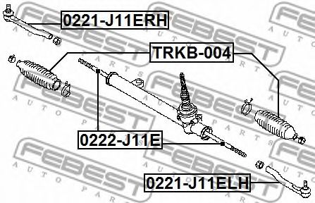 Рулевая тяга FEBEST 0222-J11E