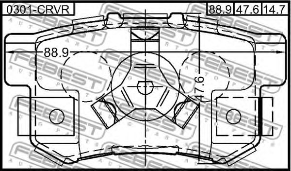 Тормозные колодки FEBEST 0301-CRVR