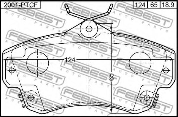 Тормозные колодки FEBEST 2001-PTCF Тормозные колодки FEBEST 2001-PTCF