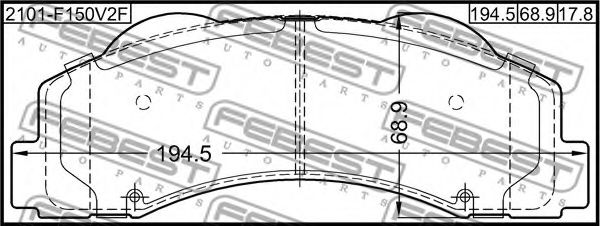 Тормозные колодки FEBEST 2101-F150V2F Тормозные колодки FEBEST 2101-F150V2F