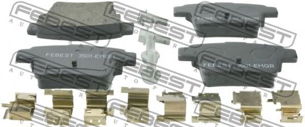 Тормозные колодки FEBEST 3501-EMGR