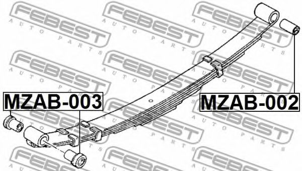 Сайлентблок рычага FEBEST MZAB-003 Сайлентблок рычага FEBEST MZAB-003