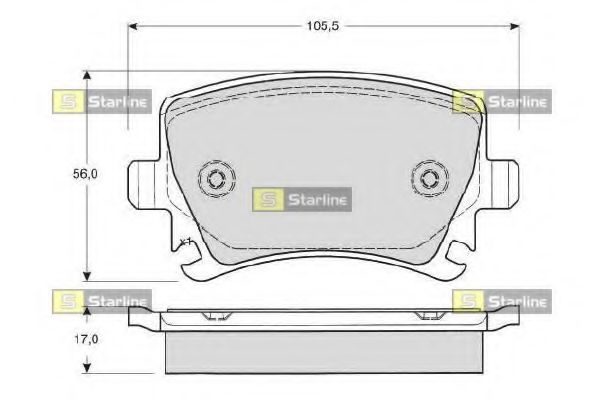 Тормозные колодки STARLINE BD S011S