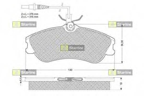 Тормозные колодки STARLINE BD S035