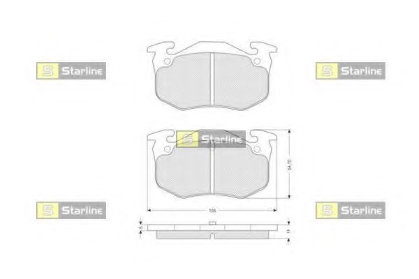 Тормозные колодки STARLINE BD S055