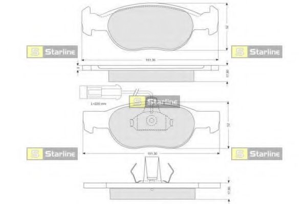 Тормозные колодки STARLINE BD S058