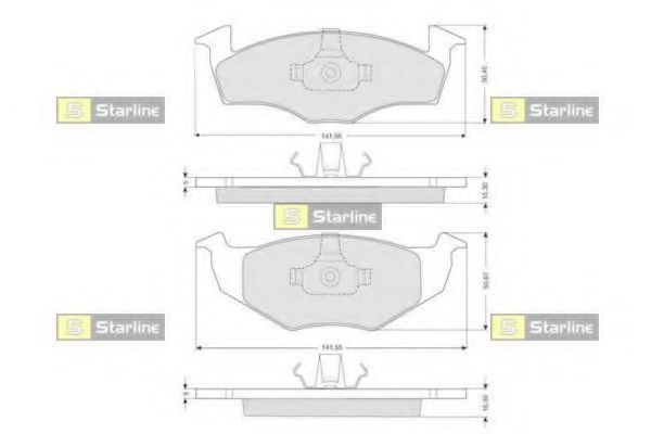 Тормозные колодки STARLINE BD S072