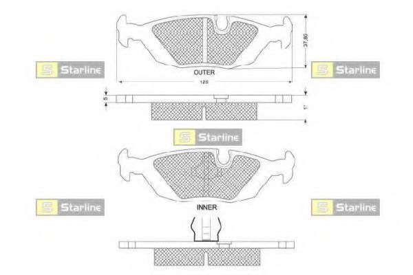 Тормозные колодки STARLINE BD S079