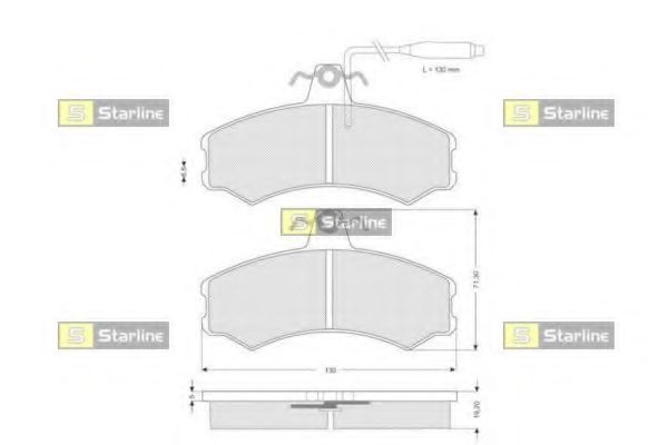 Тормозные колодки STARLINE BD S108
