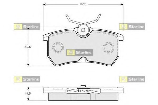Тормозные колодки STARLINE BD S148