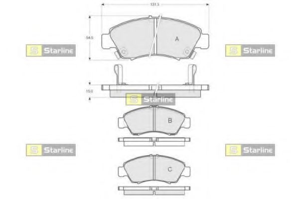 Тормозные колодки STARLINE BD S151