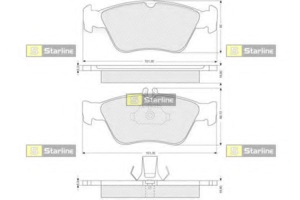 Тормозные колодки STARLINE BD S227