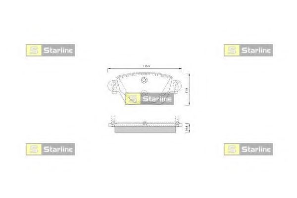 Тормозные колодки STARLINE BD S252