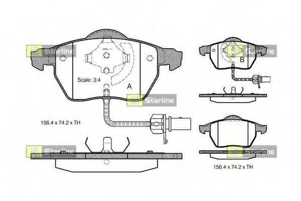 Тормозные колодки STARLINE BD S301