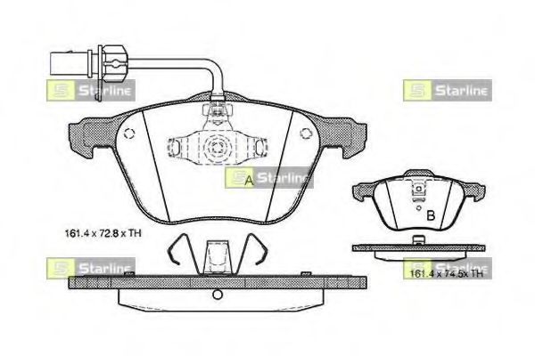 Тормозные колодки STARLINE BD S312