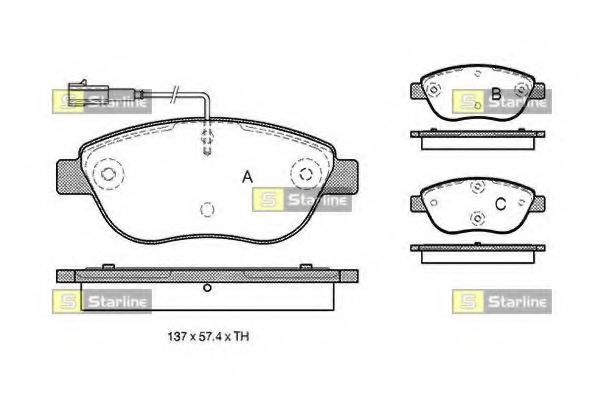 Тормозные колодки STARLINE BD S324