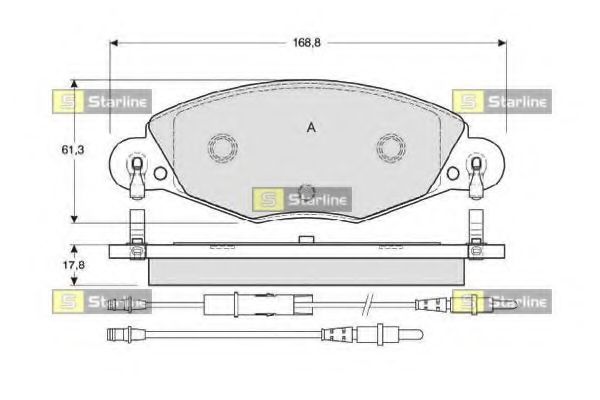 Тормозные колодки STARLINE BD S346