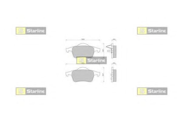 Тормозные колодки STARLINE BD S372