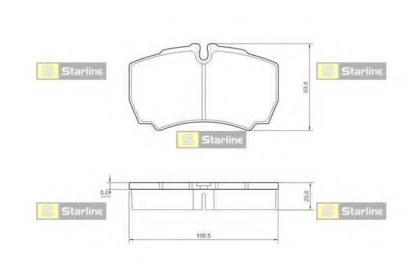 Тормозные колодки STARLINE BD S432