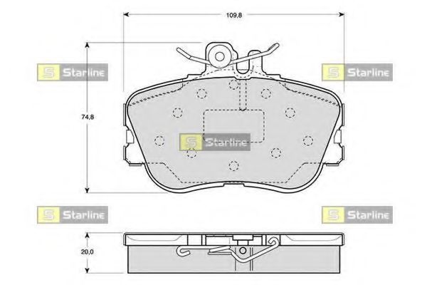 Тормозные колодки STARLINE BD S818P
