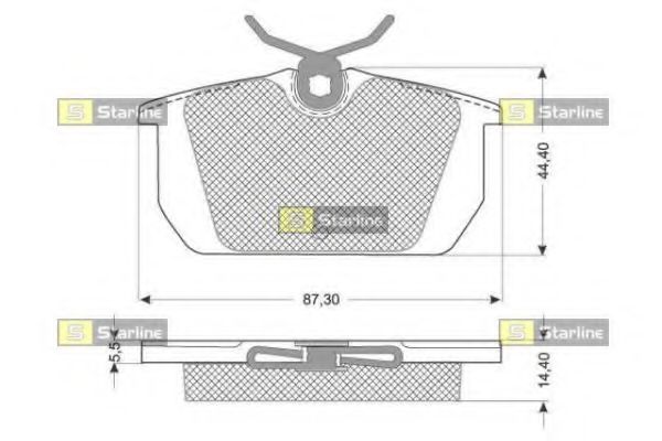 Тормозные колодки STARLINE BD S822P