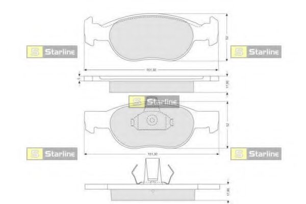 Тормозные колодки STARLINE BD S823P